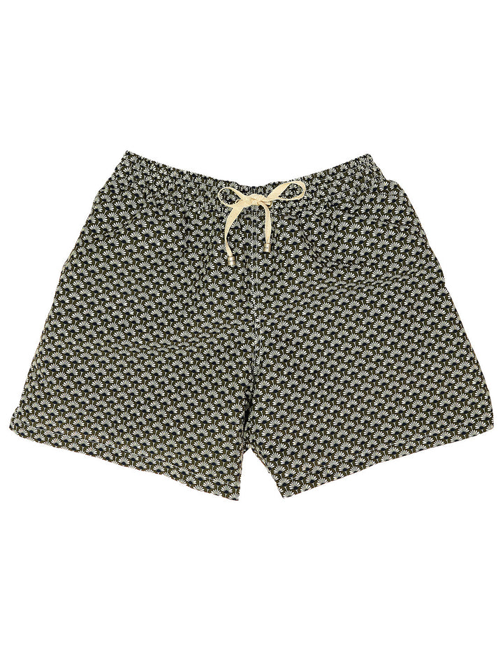 Traje de baño geom. abanico Kaki