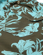 Traje de baño flores hojas Turquesa