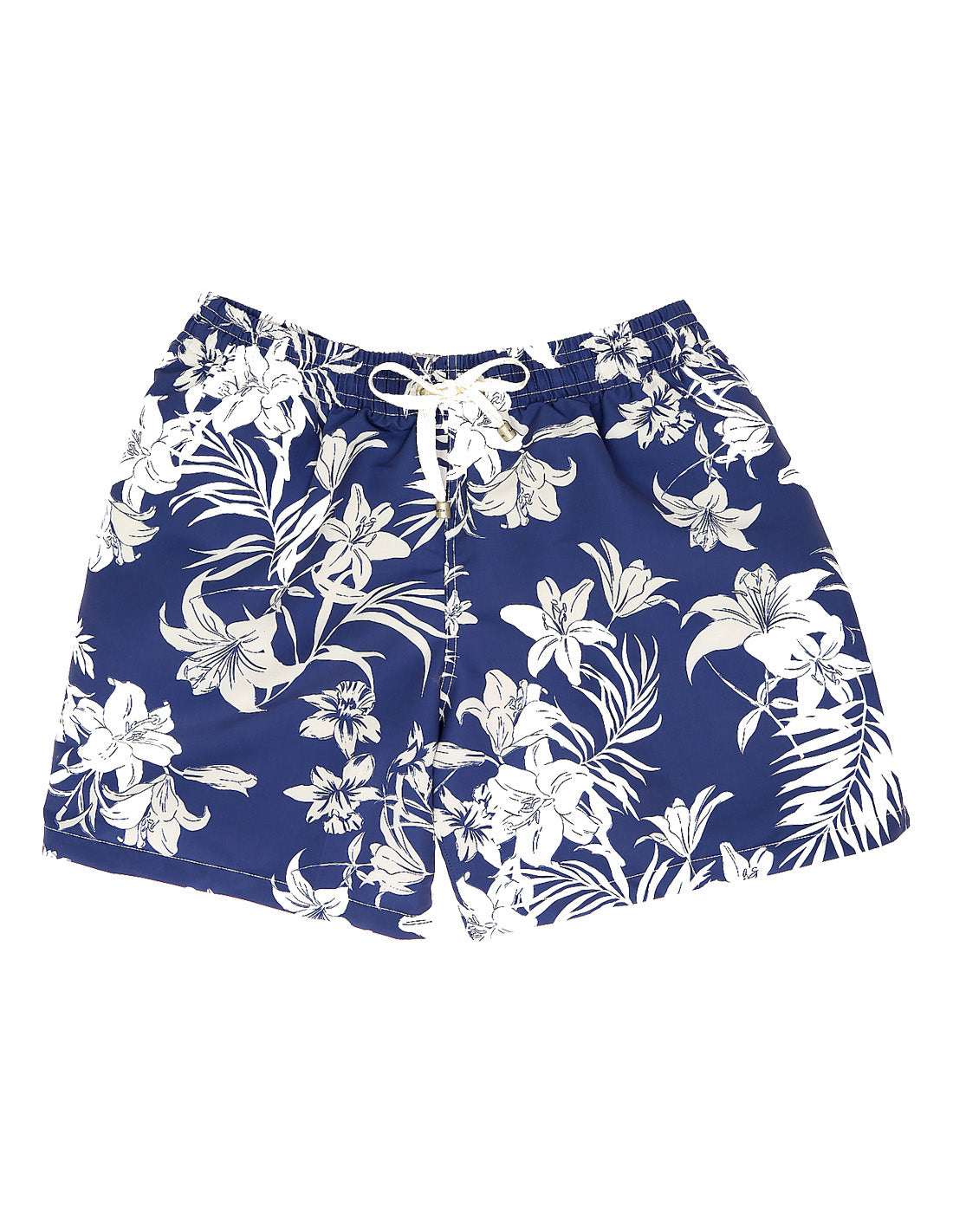 Traje de baño flores hojas Azul