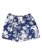 Traje de baño flores hojas Azul