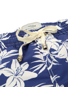 Traje de baño flores hojas Azul