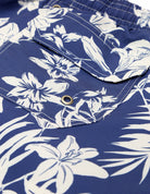 Traje de baño flores hojas Azul