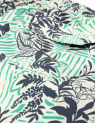 Traje de baño hojas fondo rayas Azul/verde