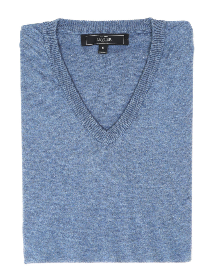Jersey pico algodón Azul claro