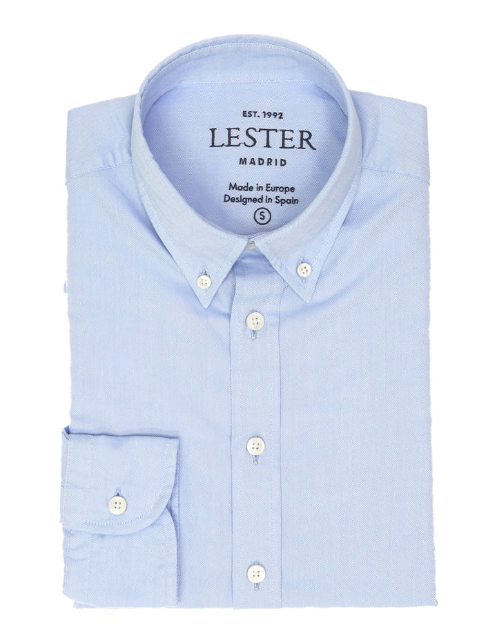 Camisa sport oxford liso Azul