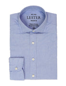 Camisa sport fil a fil lisa Azul