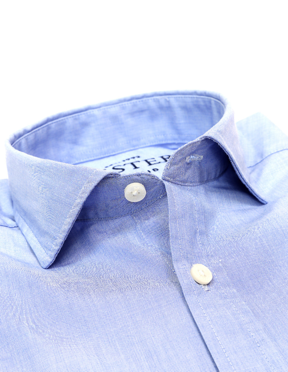 Camisa sport fil a fil lisa Azul