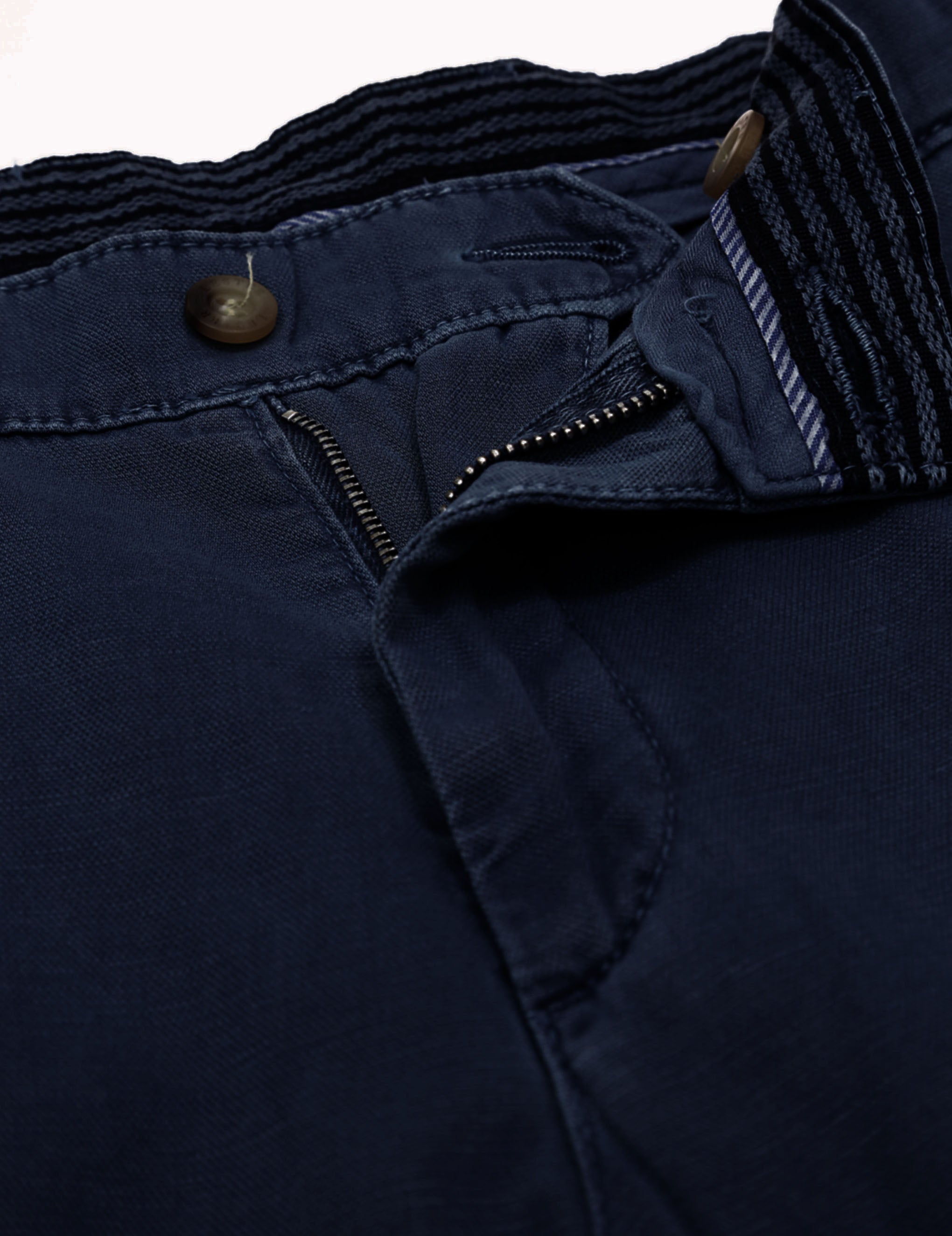 Pantalón lino algodón Azul oscuro