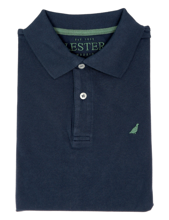 Polo pique manga corta Azul oscuro