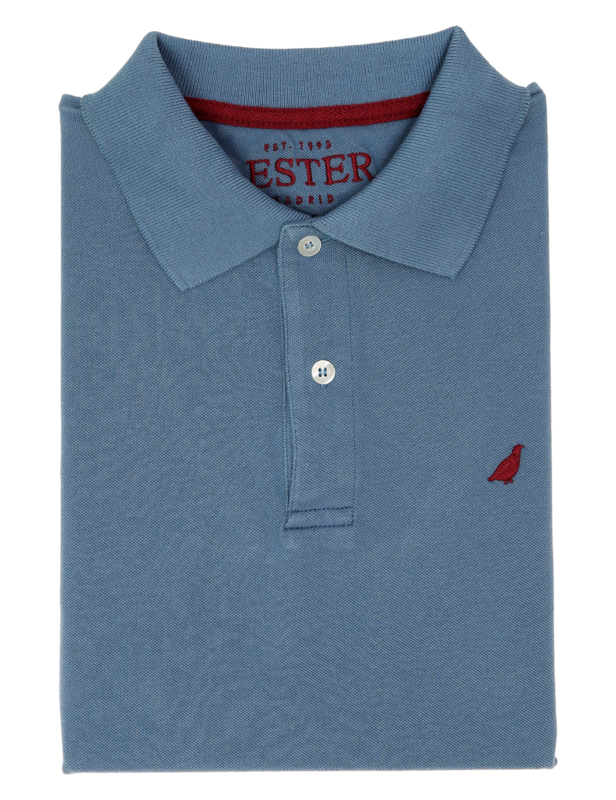 Polo pique manga corta Azul medio