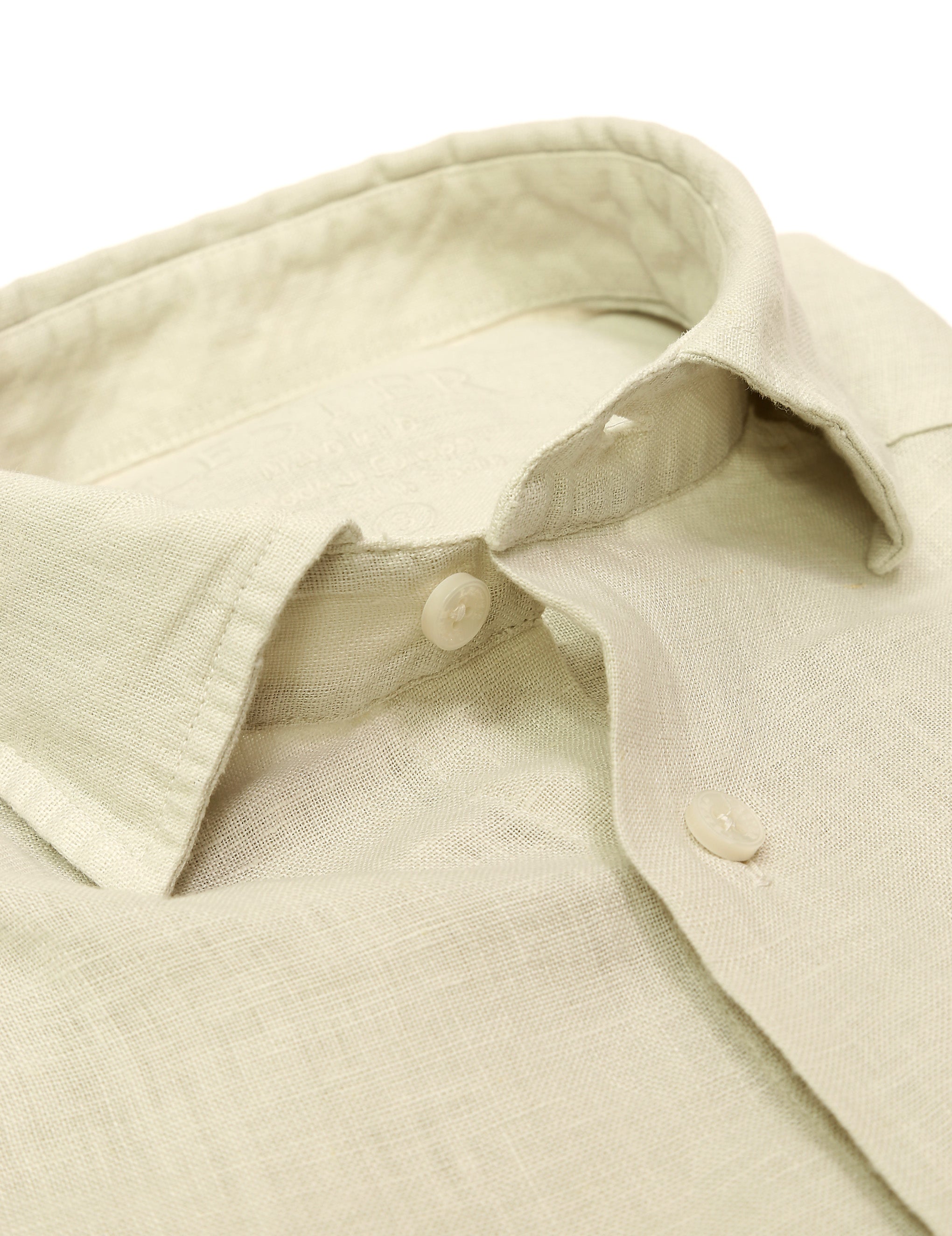 Camisa lino jaretas Crudo