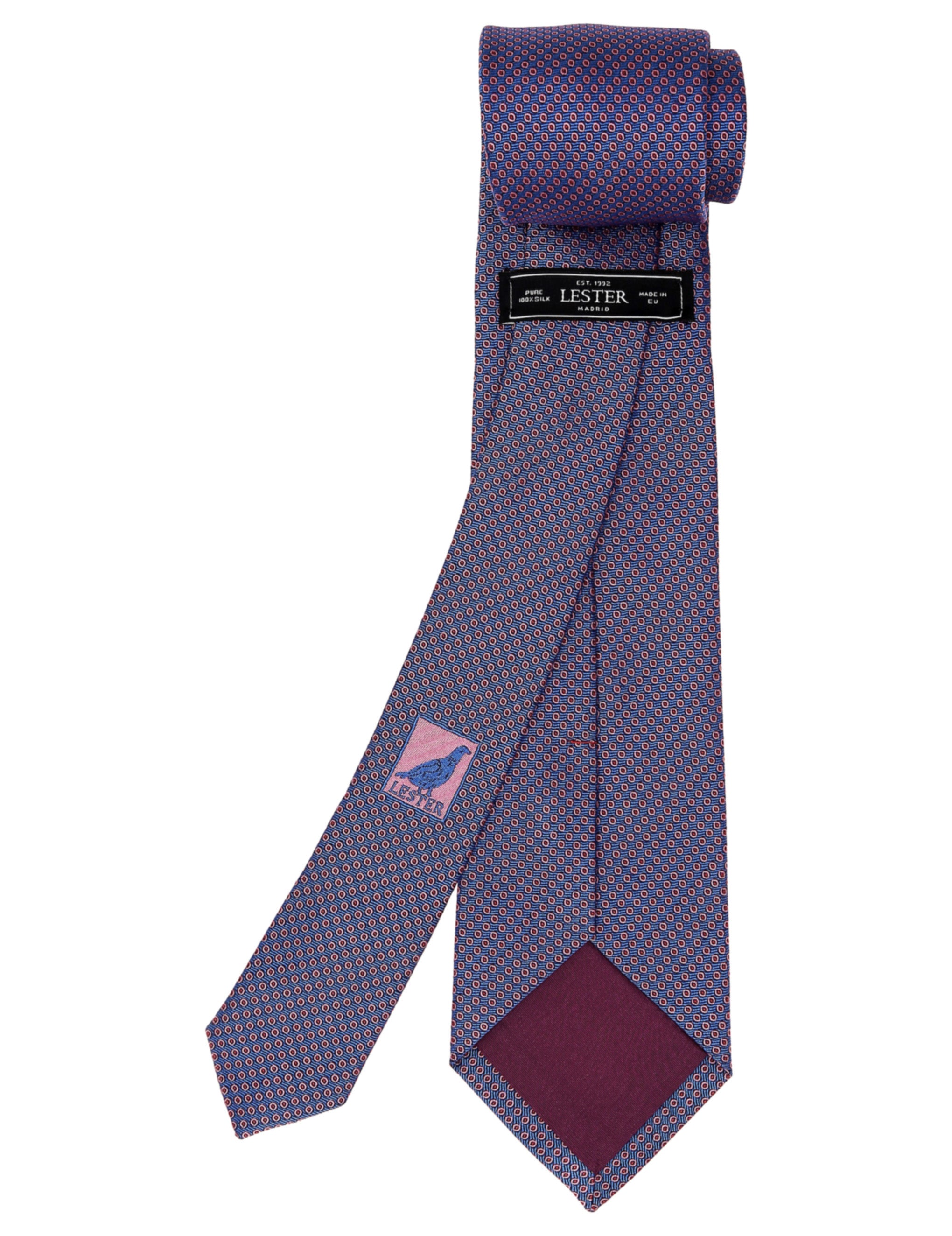 Corbata falso pois Azul/rosa