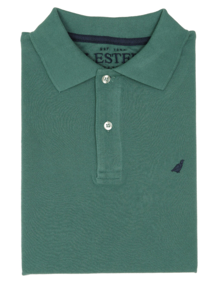 Polo pique manga corta Verde oscuro