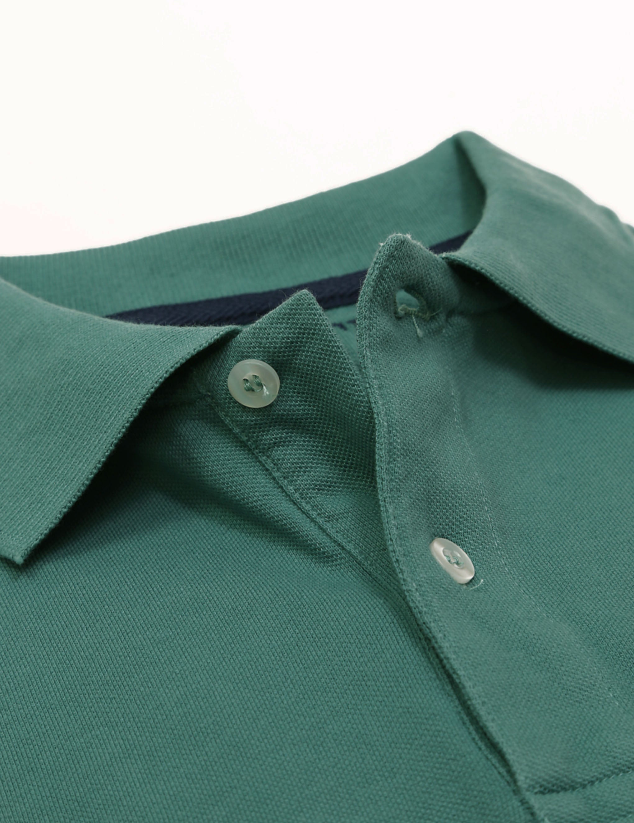 Polo pique manga corta Verde oscuro