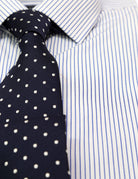 Camisa vestir raya blanca Azul oscuro