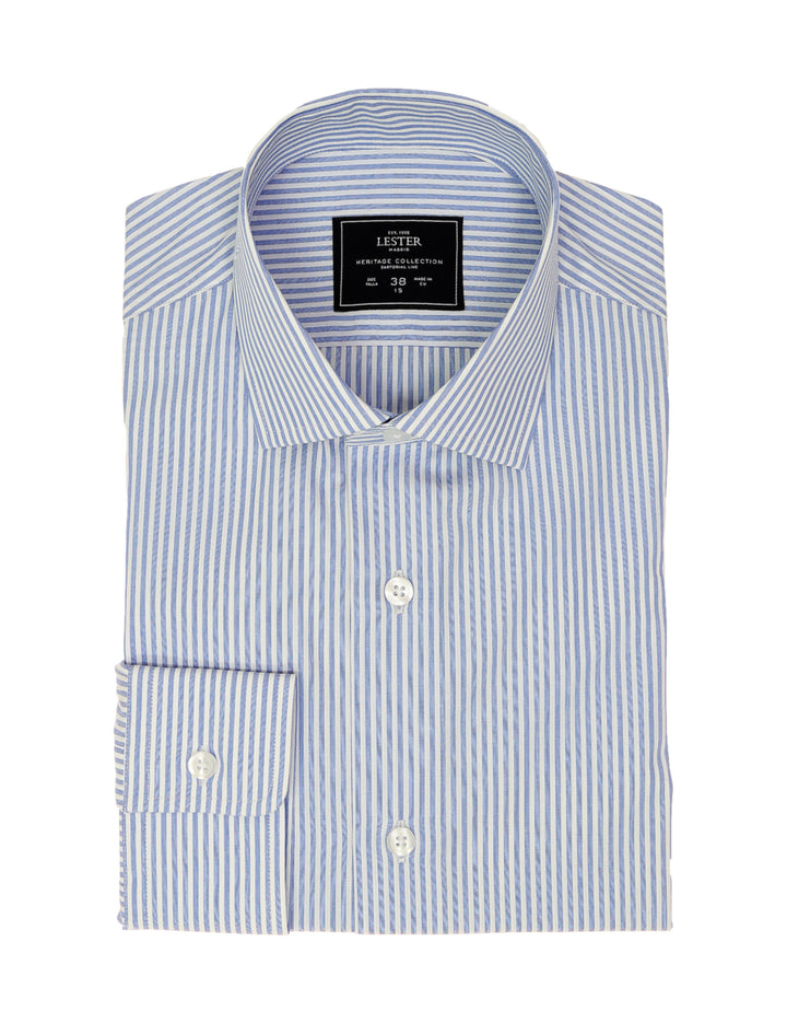 Camisa vestir multirayas Azul
