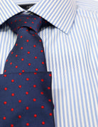 Camisa vestir multirayas Azul