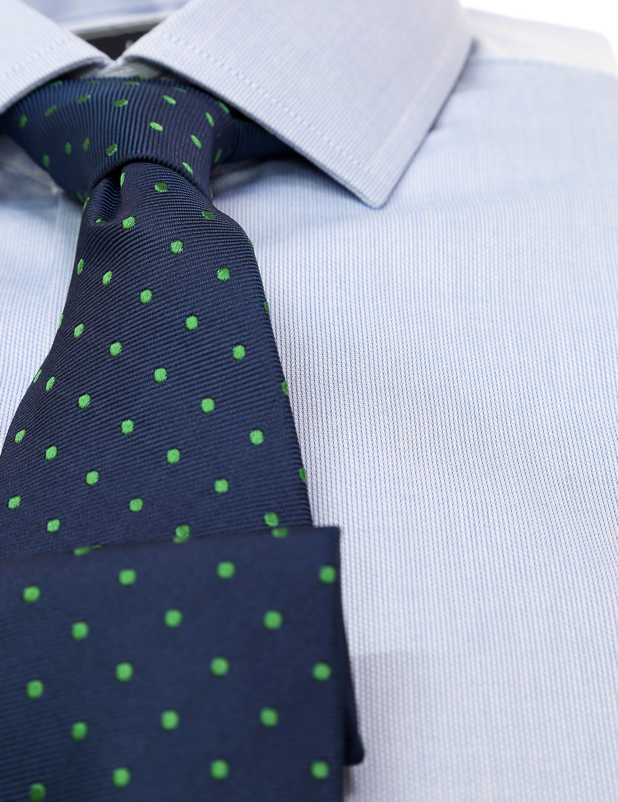 Camisa vestir semilisa Azul