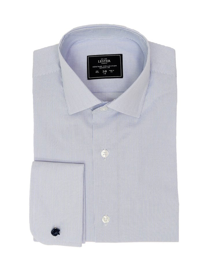 Camisa vestir raya fina Azul