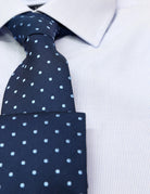 Camisa vestir raya fina Azul