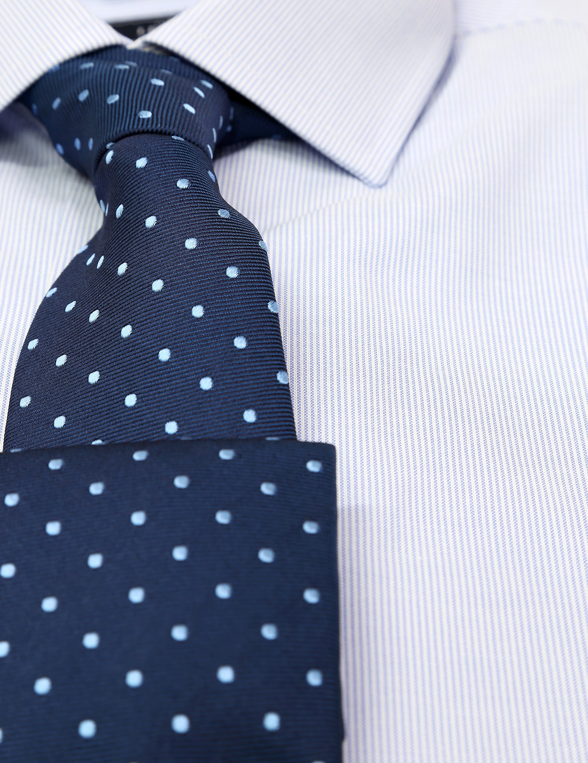 Camisa vestir raya fina Azul