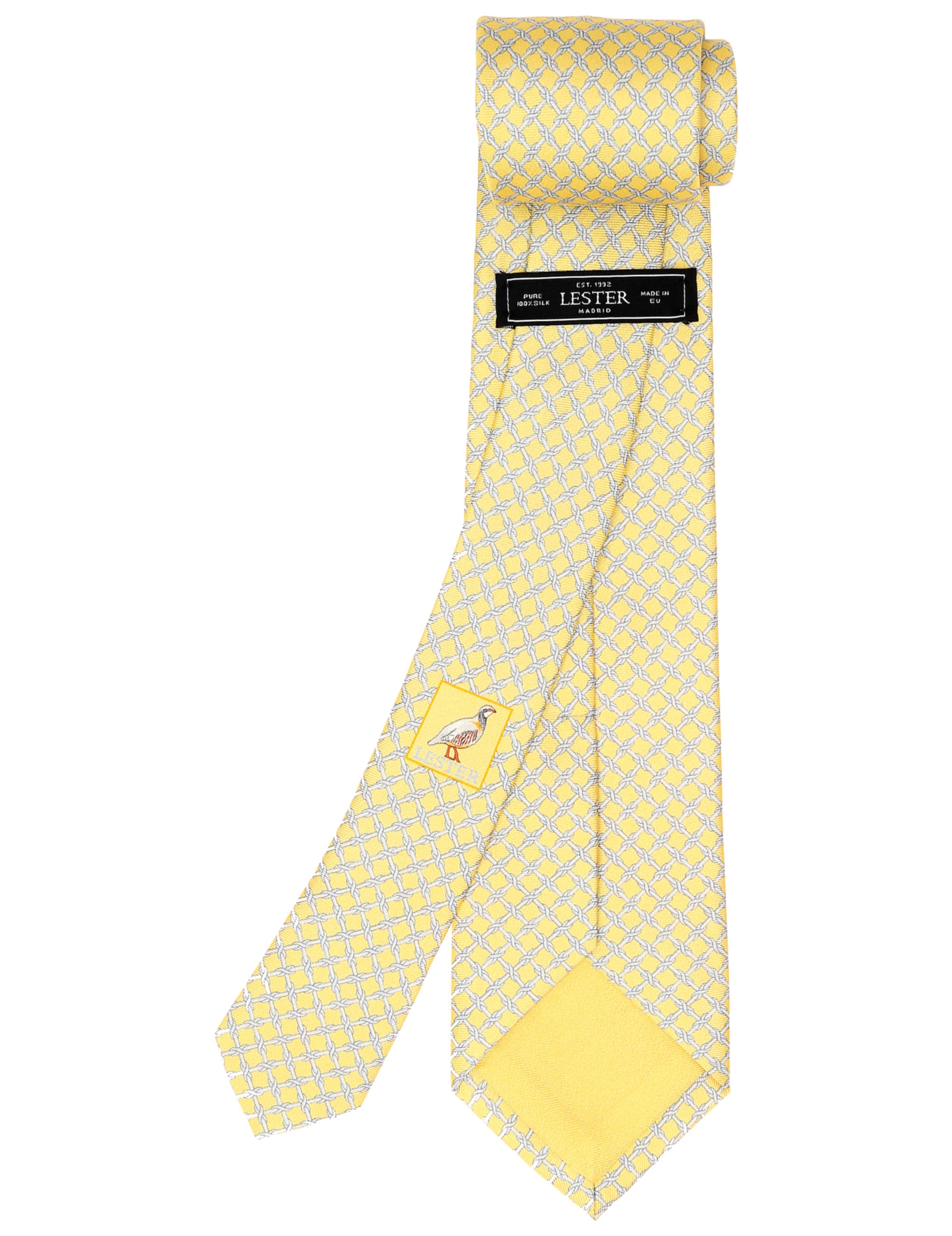 Corbata cadena nudo Amarillo/azul