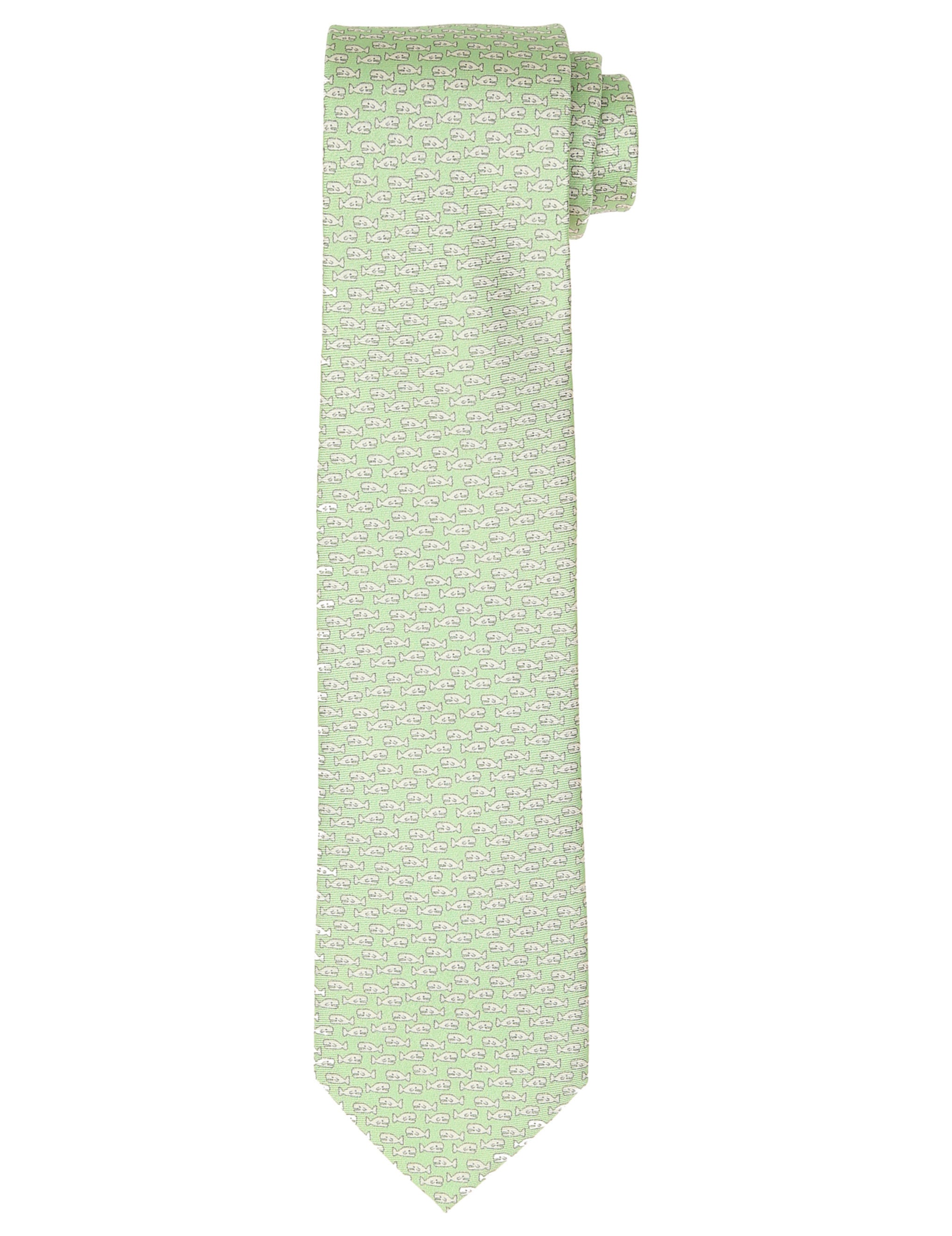 Corbata ballenas Verde/gris