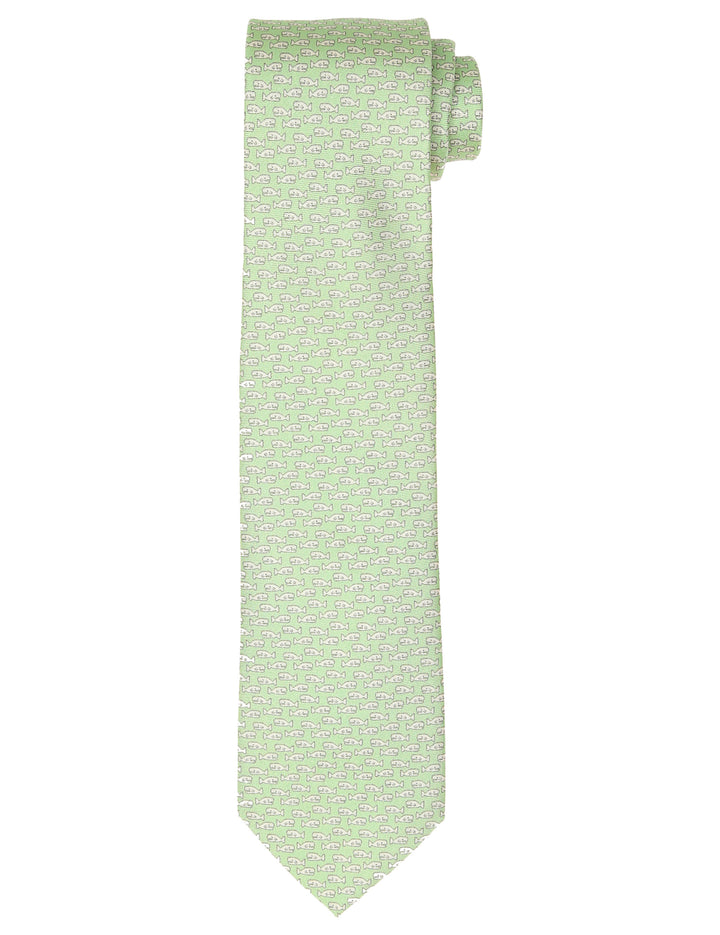 Corbata ballenas Verde/gris
