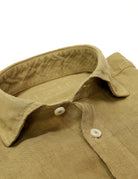 Camisa lino lisa lavada Beige