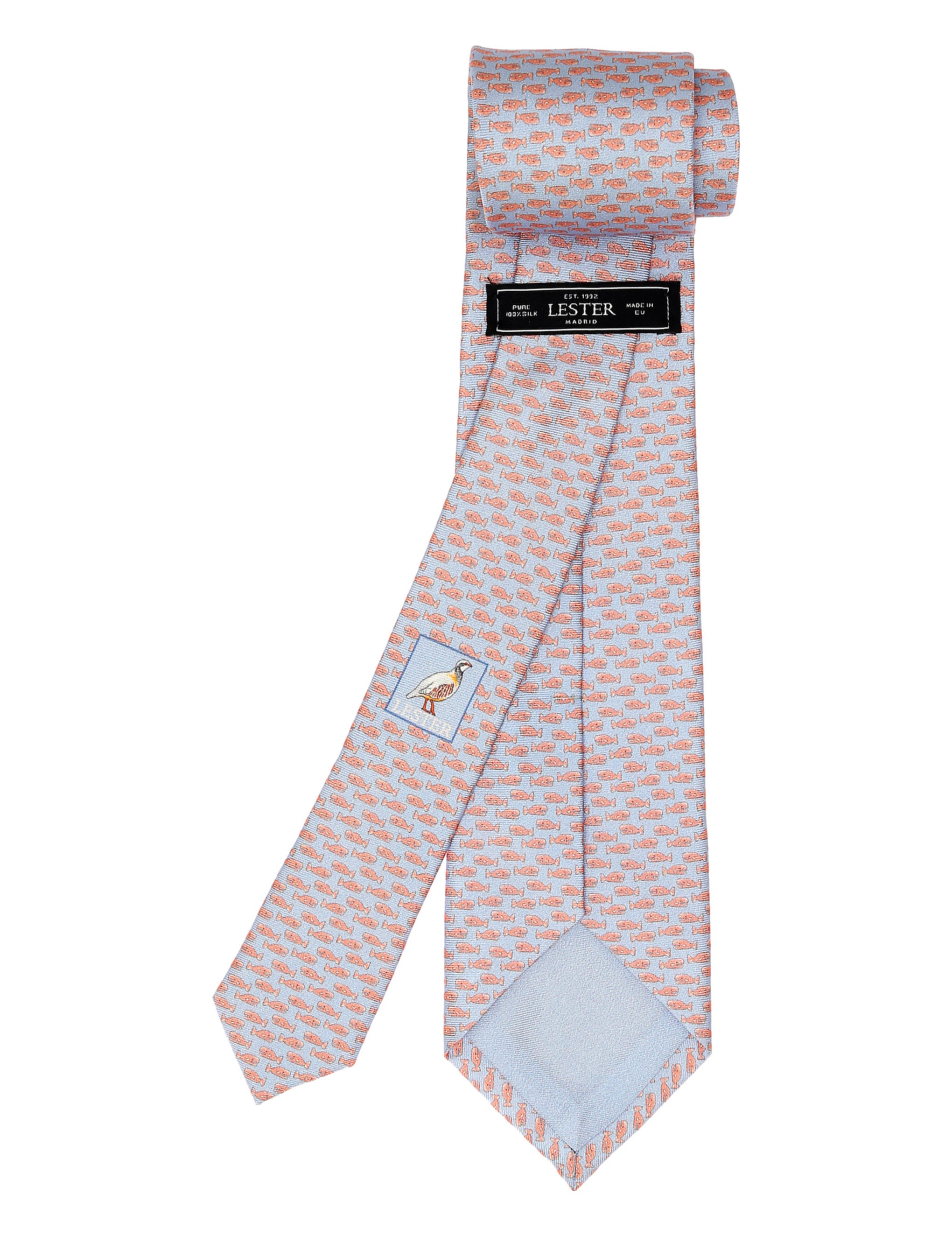 Corbata ballenas Azul/rosa