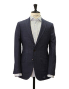 Chaqueta cuadros lino Azul