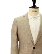 Chaqueta lino espiga Beige