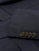 Chaqueta lino espiga Azul oscuro