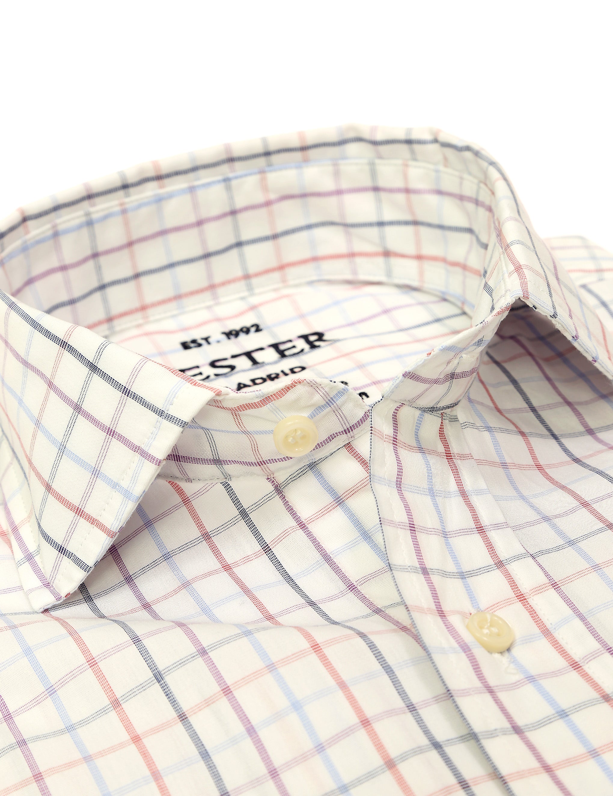 Camisa sport cuadro Azul/rosa