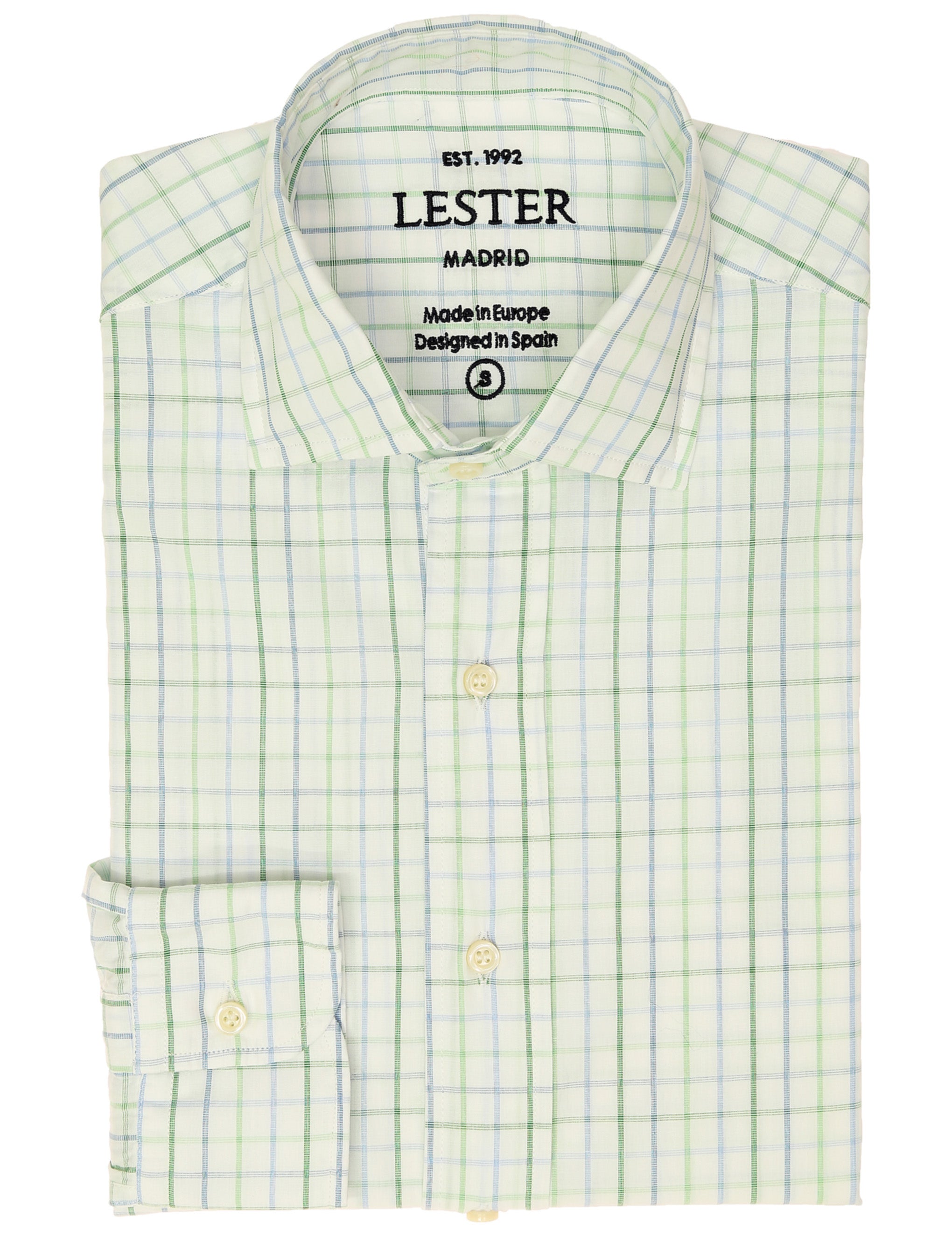 Camisa sport cuadro Azul/verde