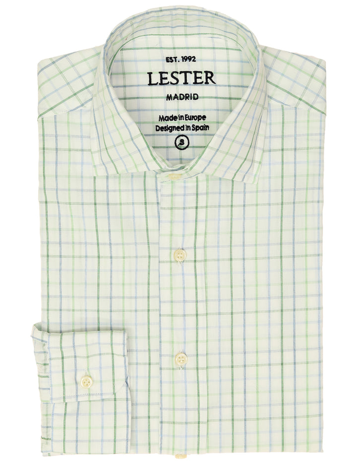 Camisa sport cuadro Azul/verde