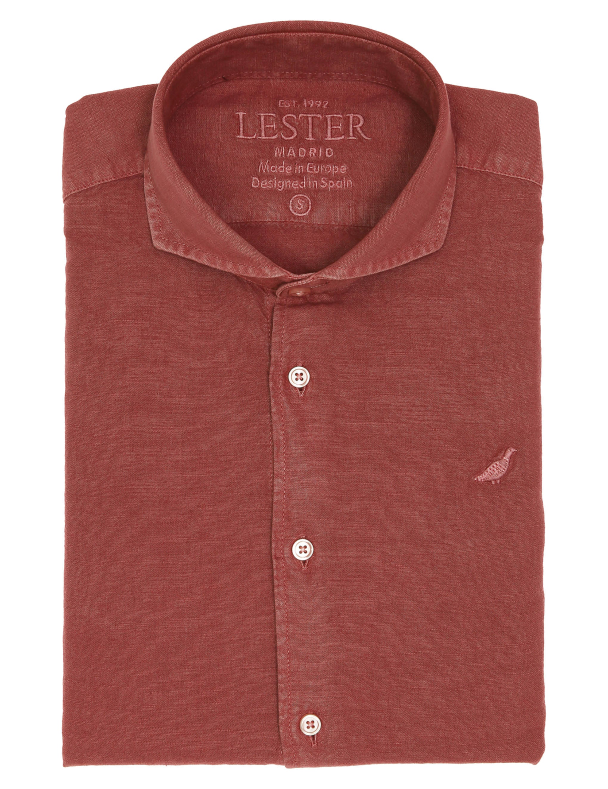 Camisa lino algodón lavada Rosa