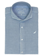 Camisa lino algodón lavada Azul claro