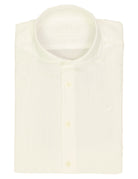 Camisa lino algodón lavada Blanco