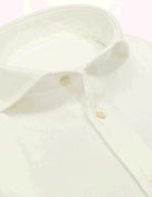 Camisa lino algodón lavada Blanco