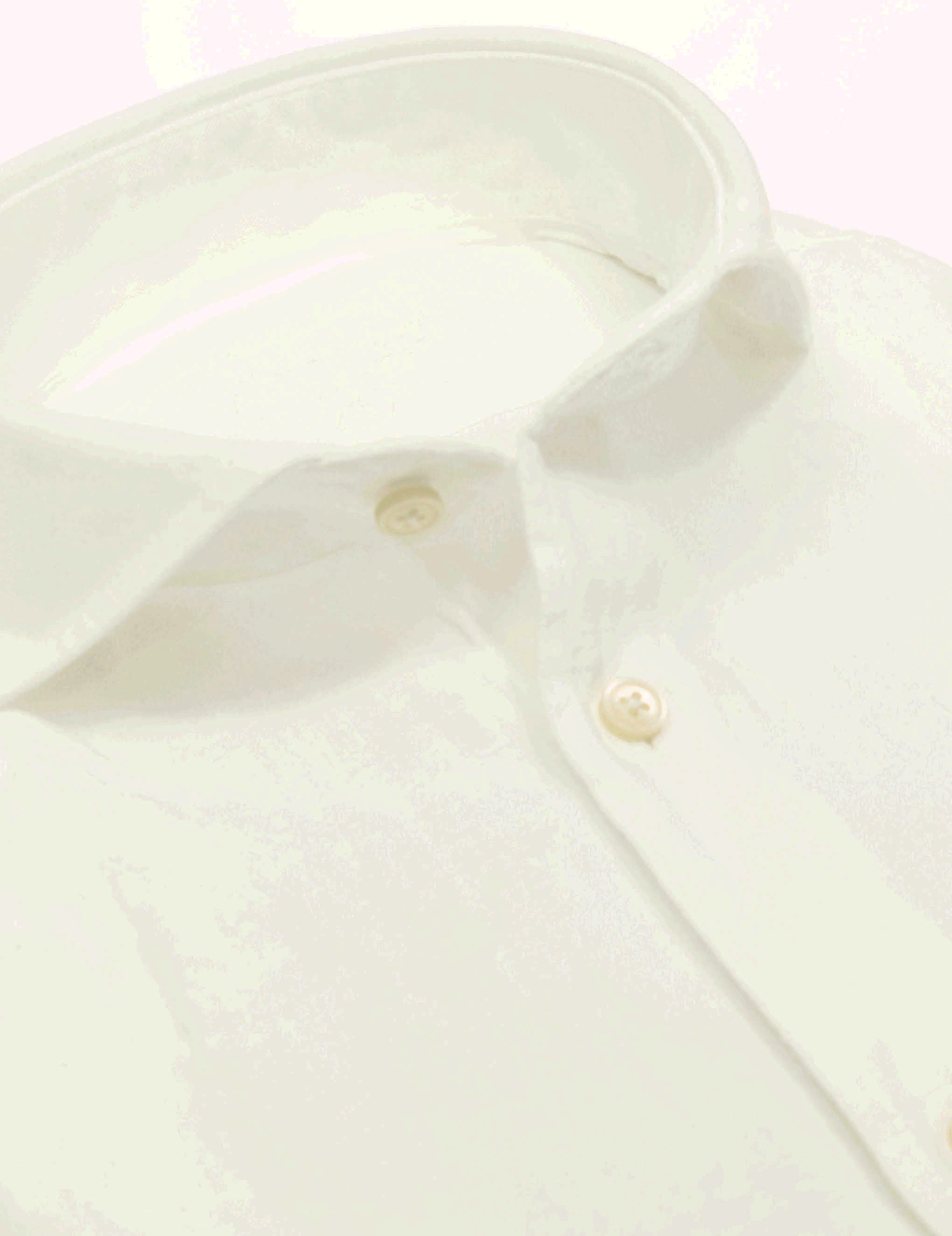 Camisa lino algodón lavada Blanco