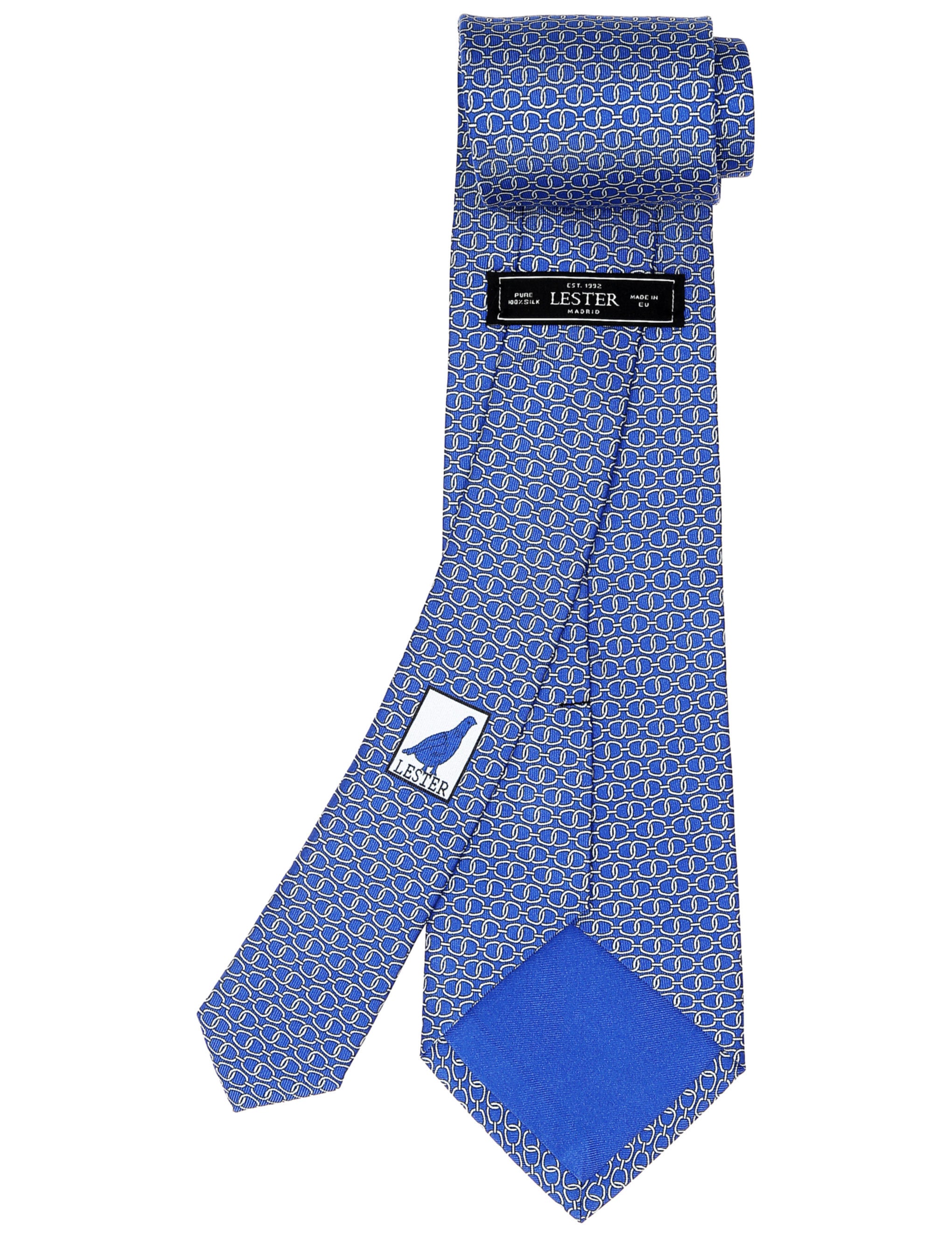 Corbata cadena horizontal Azul/azul