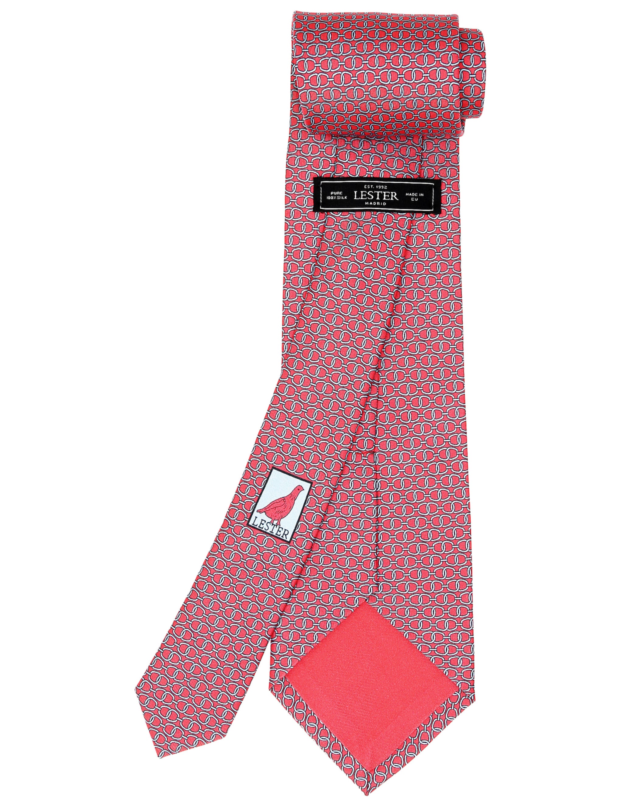 Corbata cadena horizontal Rosa/azul