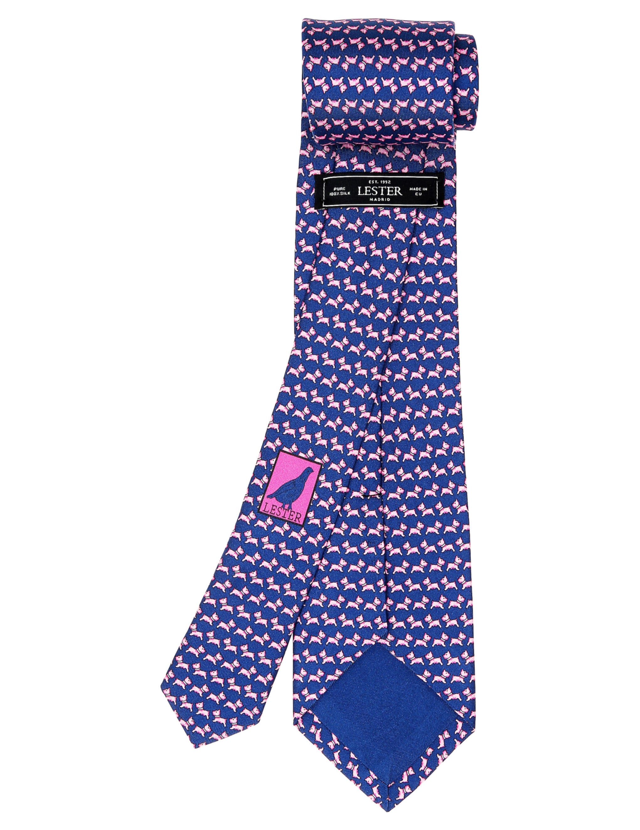 Corbata perritos Azul/rosa