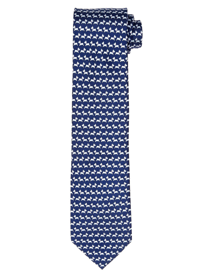 Corbata perritos Azul/azul