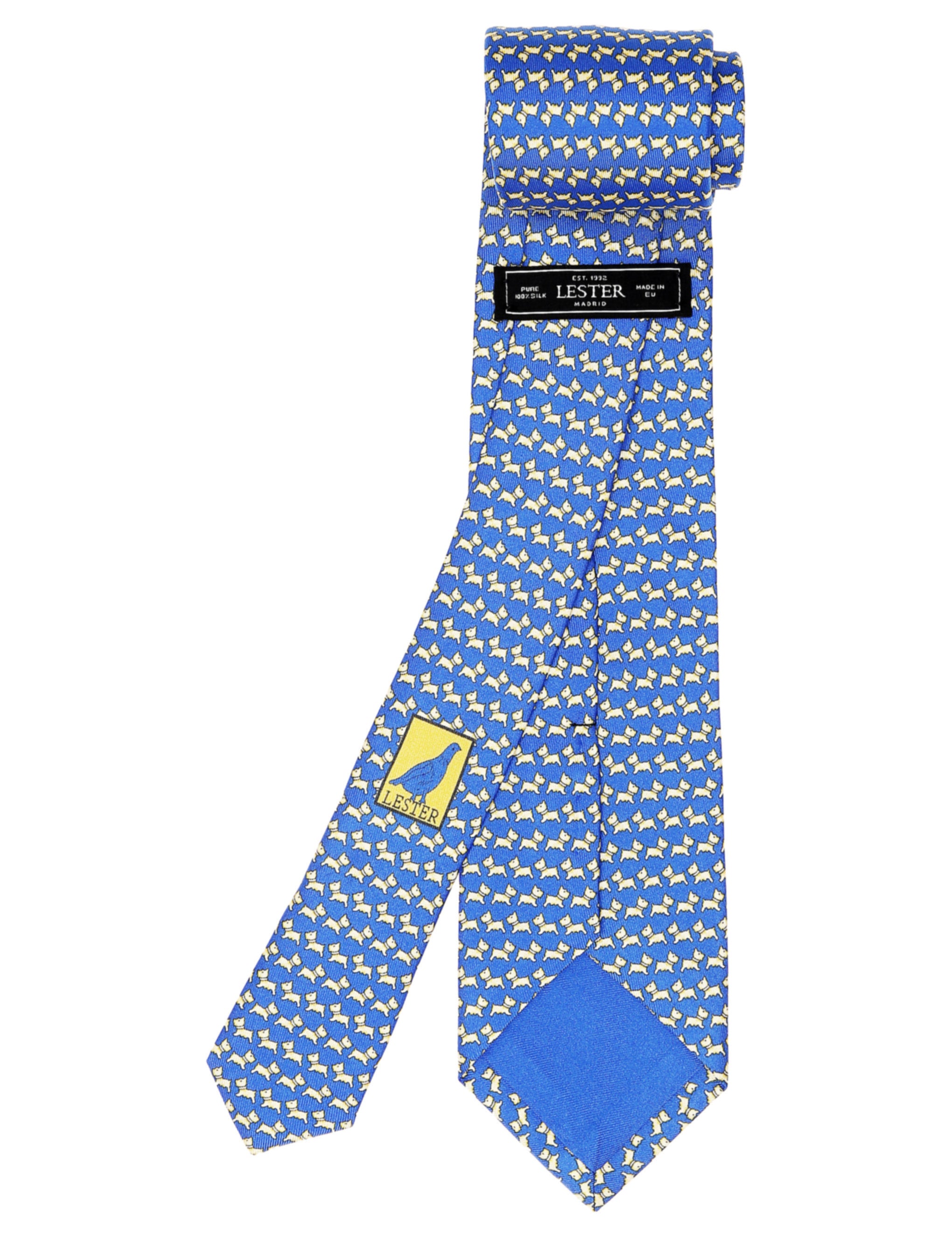 Corbata perritos Azul/amarilla