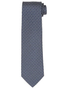 Corbata cadena horizontal Azul/blanco