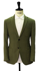 Chaqueta lino lavada Verde