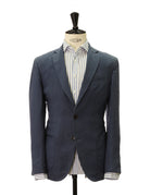 Chaqueta lino lavada Azul