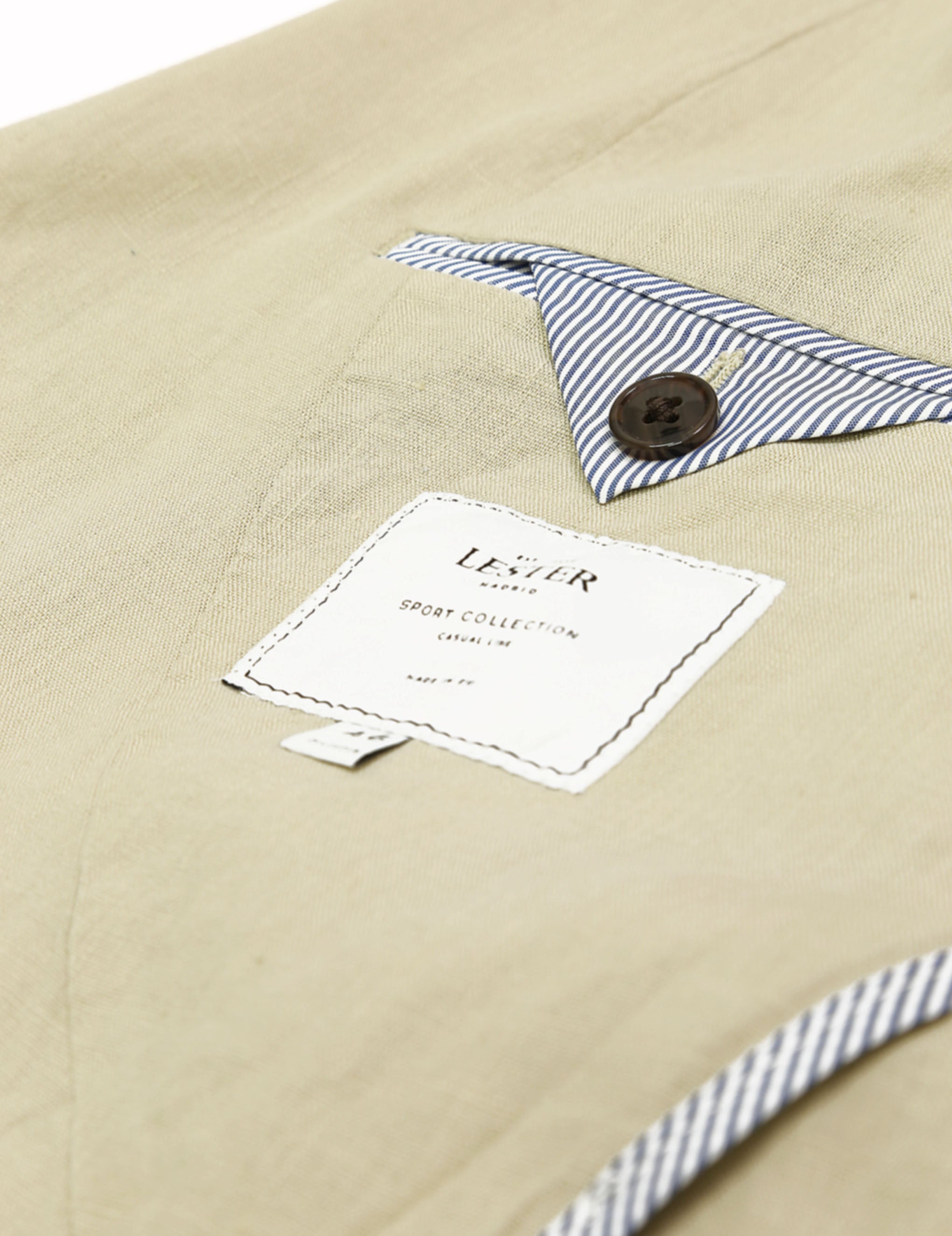 Chaqueta lino lavada Beige
